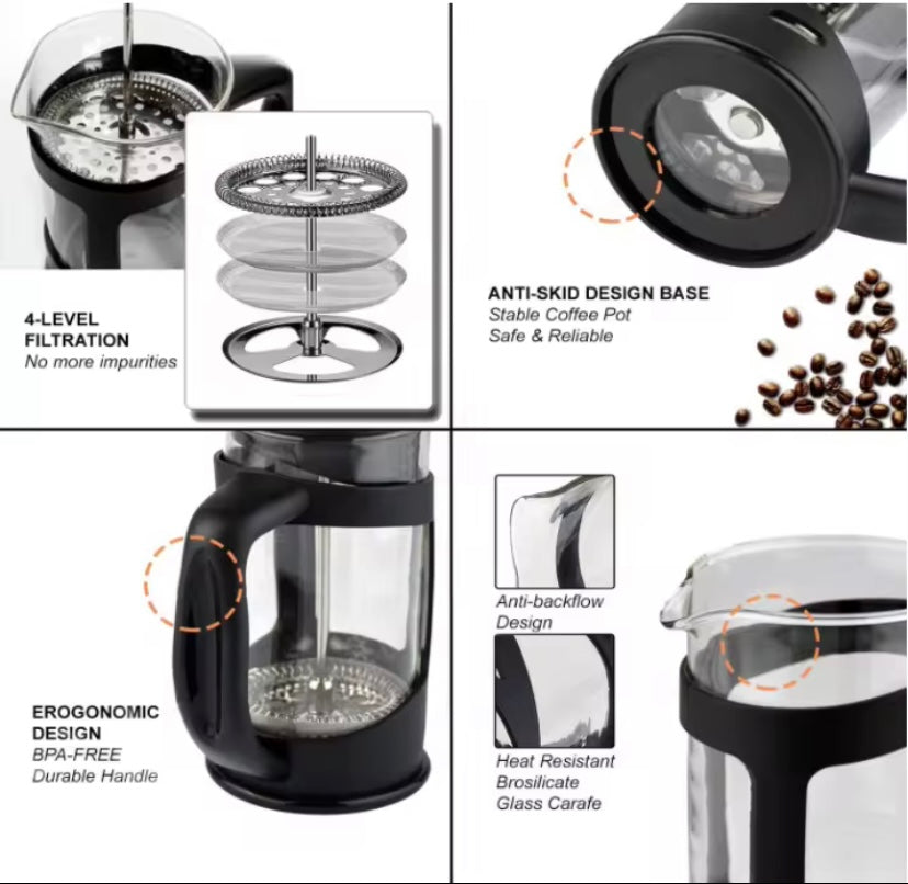 Premium French Press Coffee Maker